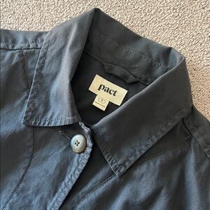 PACT - Soft Navy Blue Women’s Daily Twill Oversized Lightweight Jacket - Size/S